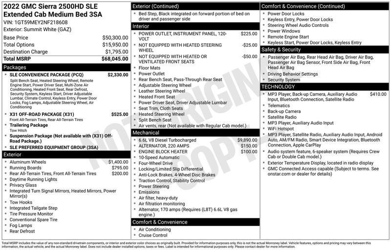 Used 2022 GMC SIERRA 2500 SLE in JACKSONVILLE, FLORIDA