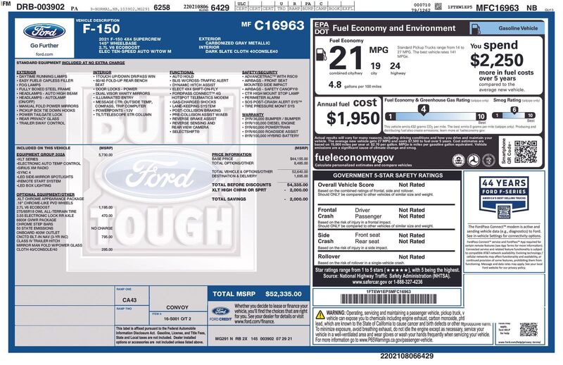 Used 2021 FORD F-150 XLT in JACKSONVILLE, FLORIDA