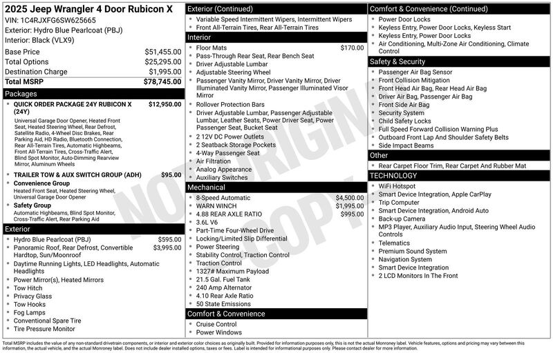 Used 2025 JEEP WRANGLER RUBICON X in JACKSONVILLE, FLORIDA