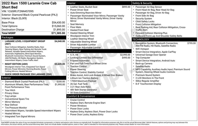 Used 2022 RAM 1500 LARAMIE in JACKSONVILLE, FLORIDA