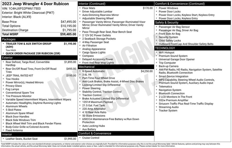 Used 2023 JEEP WRANGLER RUBICON in JACKSONVILLE, FLORIDA