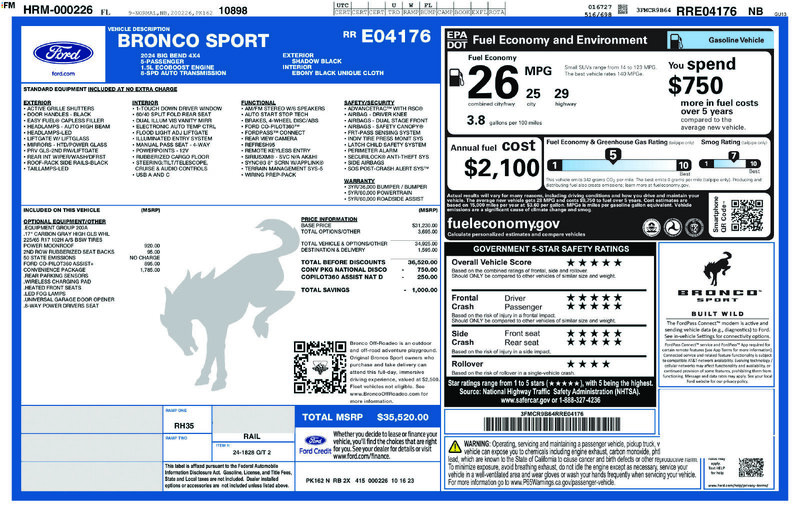Used 2024 FORD BRONCO SPORT BIG BEND in JACKSONVILLE, FLORIDA