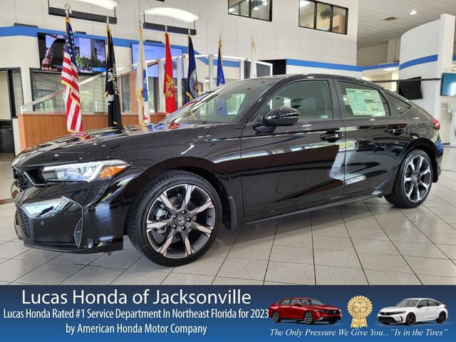 New 2025 Honda CIVIC HATCHBACK HYBRID SPORT TOURING CVT in JACKSONVILLE, FLORIDA