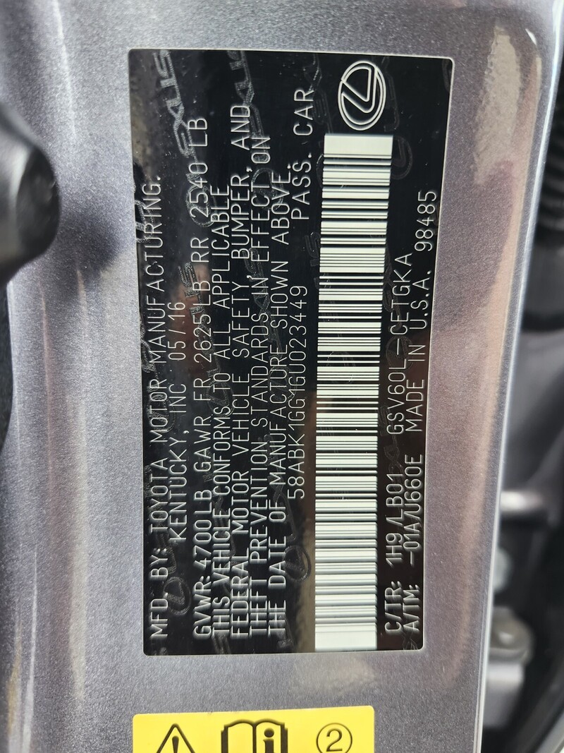 Used 2016 LEXUS ES350 4DR SDN in FT. PIERCE, FLORIDA