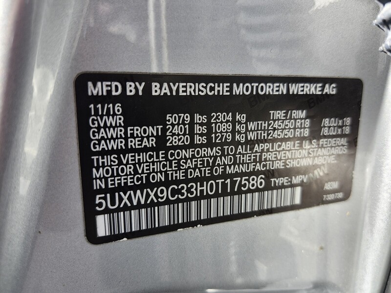 Used 2017 BMW X3 XDRIVE28I SPORTS ACTIVITY VEHICLE in FT. PIERCE, FLORIDA