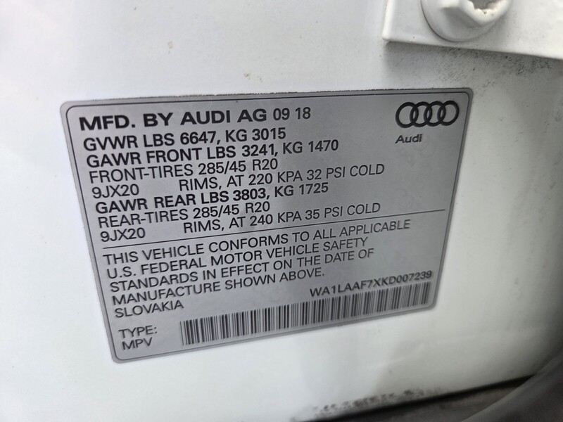 Used 2019 AUDI Q7 PREMIUM PLUS 55 TFSI QUATTRO in FT. PIERCE, FLORIDA