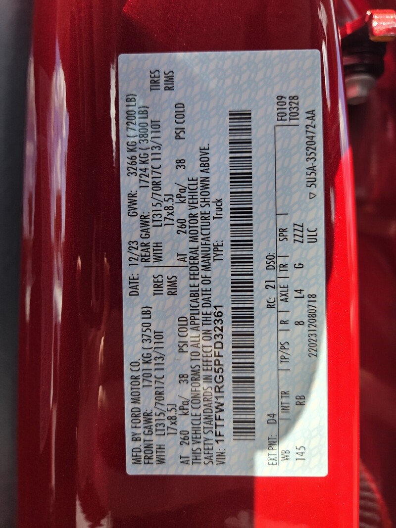 Used 2023 FORD F-150 RAPTOR 4WD SUPERCREW 5.5' BOX in FT. PIERCE, FLORIDA