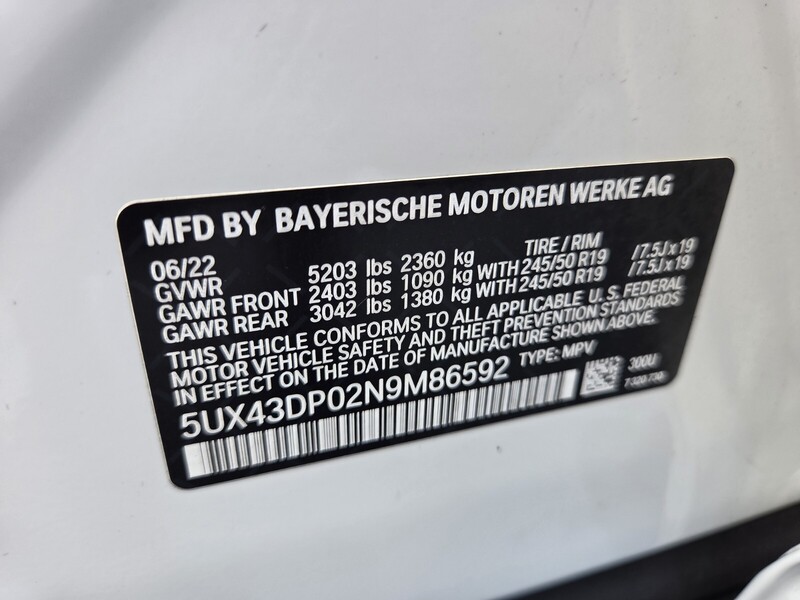 Used 2022 BMW X3 SDRIVE30I SPORTS ACTIVITY VEHICLE in FT. PIERCE, FLORIDA