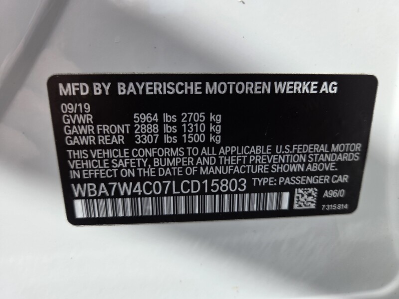 Used 2020 BMW 7 SERIES 745E XDRIVE IPERFORMANCE PLUG-IN HYBRID in FT. PIERCE, FLORIDA