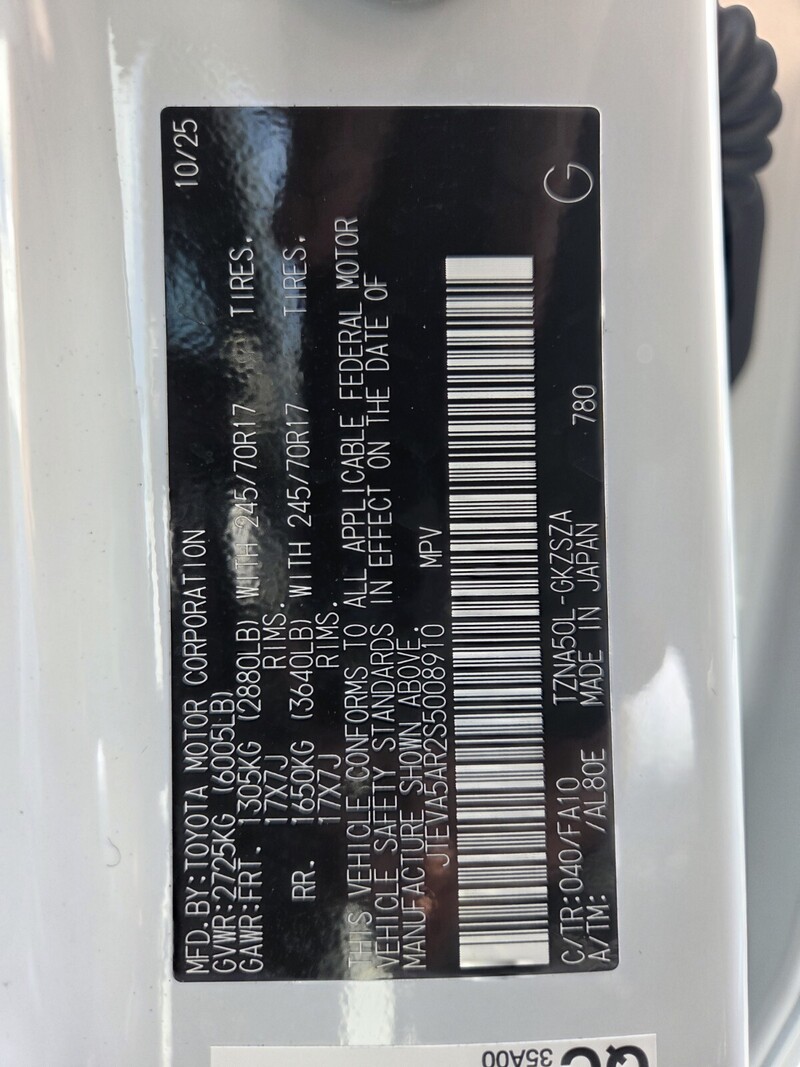 Used 2025 TOYOTA 4RUNNER SR5 2WD in FT. PIERCE, FLORIDA