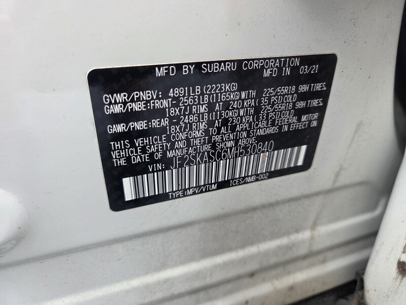 Used 2021 SUBARU FORESTER LIMITED CVT in FT. PIERCE, FLORIDA