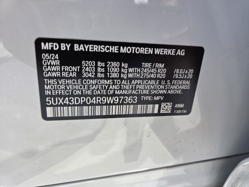 Used 2024 BMW X3 SDRIVE30I SPORTS ACTIVITY VEHICLE in FT. PIERCE, FLORIDA