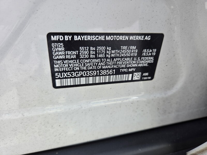 Used 2025 BMW X3 30 XDRIVE SPORTS ACTIVITY VEHICLE in FT. PIERCE, FLORIDA
