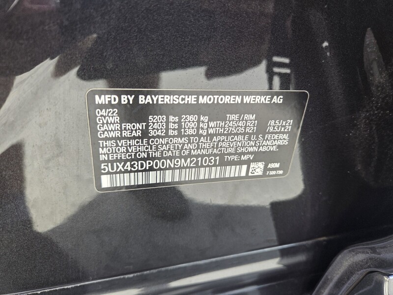 Used 2022 BMW X3 SDRIVE30I SPORTS ACTIVITY VEHICLE in FT. PIERCE, FLORIDA