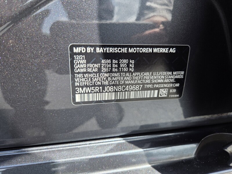 Used 2022 BMW 3 SERIES 330I SEDAN NORTH AMERICA in FT. PIERCE, FLORIDA