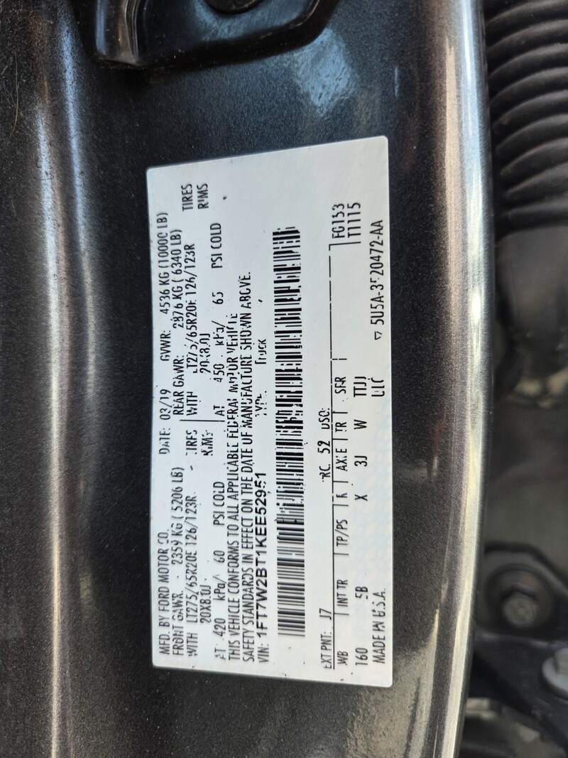 Used 2019 FORD F-250 LARIAT 4WD CREW CAB 6.75' BOX in FT. PIERCE, FLORIDA