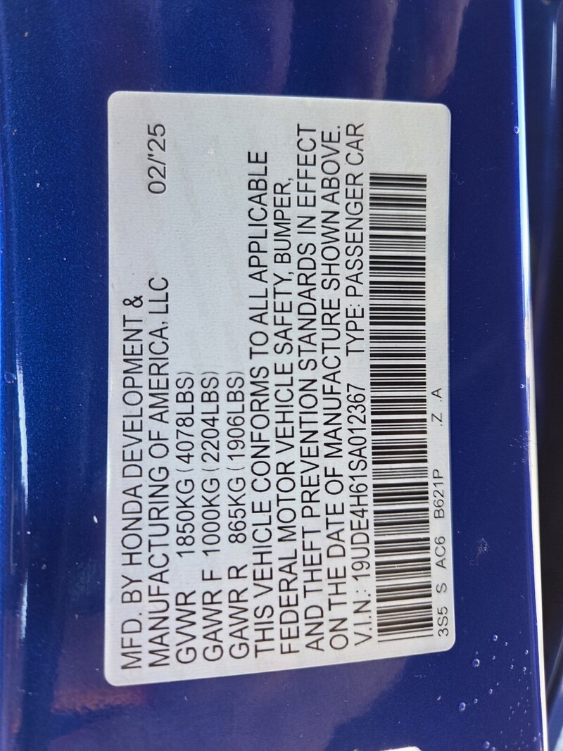 Used 2025 ACURA INTEGRA W/A-SPEC TECHNOLOGY PACKAGE in FT. PIERCE, FLORIDA