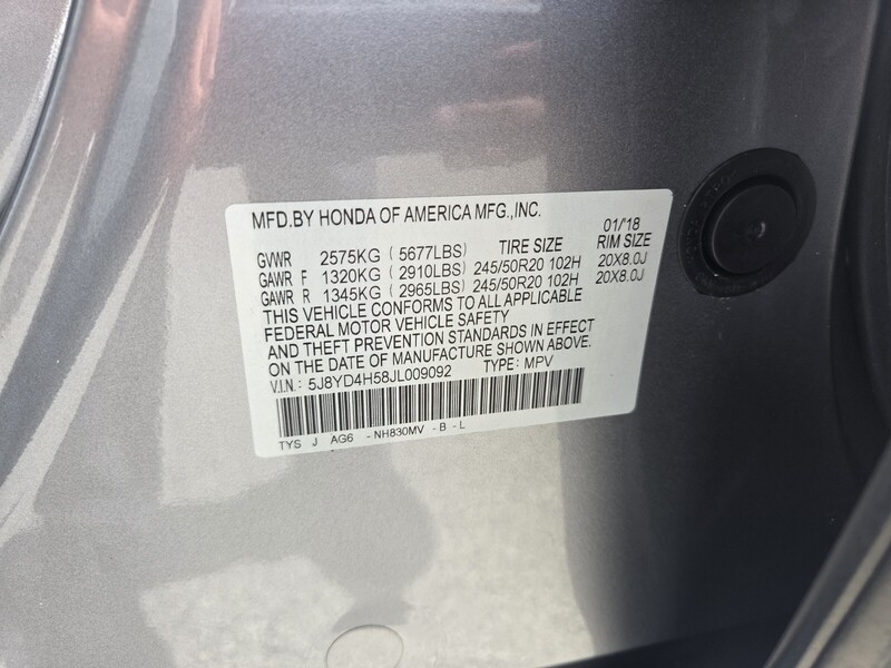 Used 2018 ACURA MDX W/TECHNOLOGY PKG in FT. PIERCE, FLORIDA