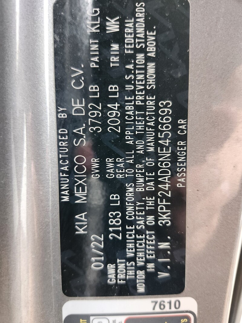 Used 2022 KIA FORTE LXS in FT. PIERCE, FLORIDA