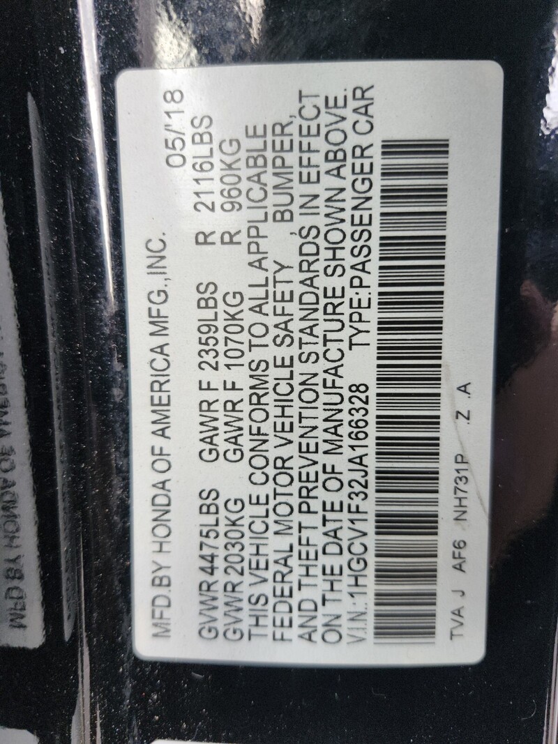 Used 2018 Honda Accord Sedan SPORT 1.5T in FT. PIERCE, FLORIDA