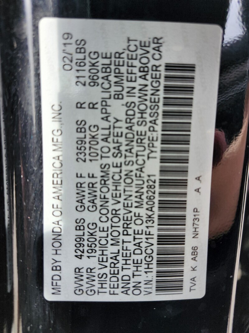 Used 2019 Honda Accord Sedan LX 1.5T in FT. PIERCE, FLORIDA