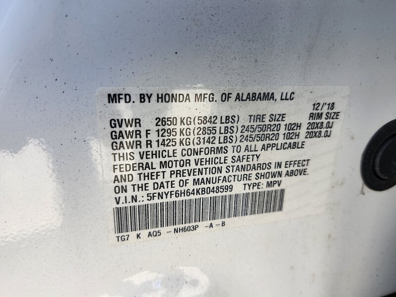 Used 2019 Honda Pilot TOURING 7-PASSENGER in FT. PIERCE, FLORIDA