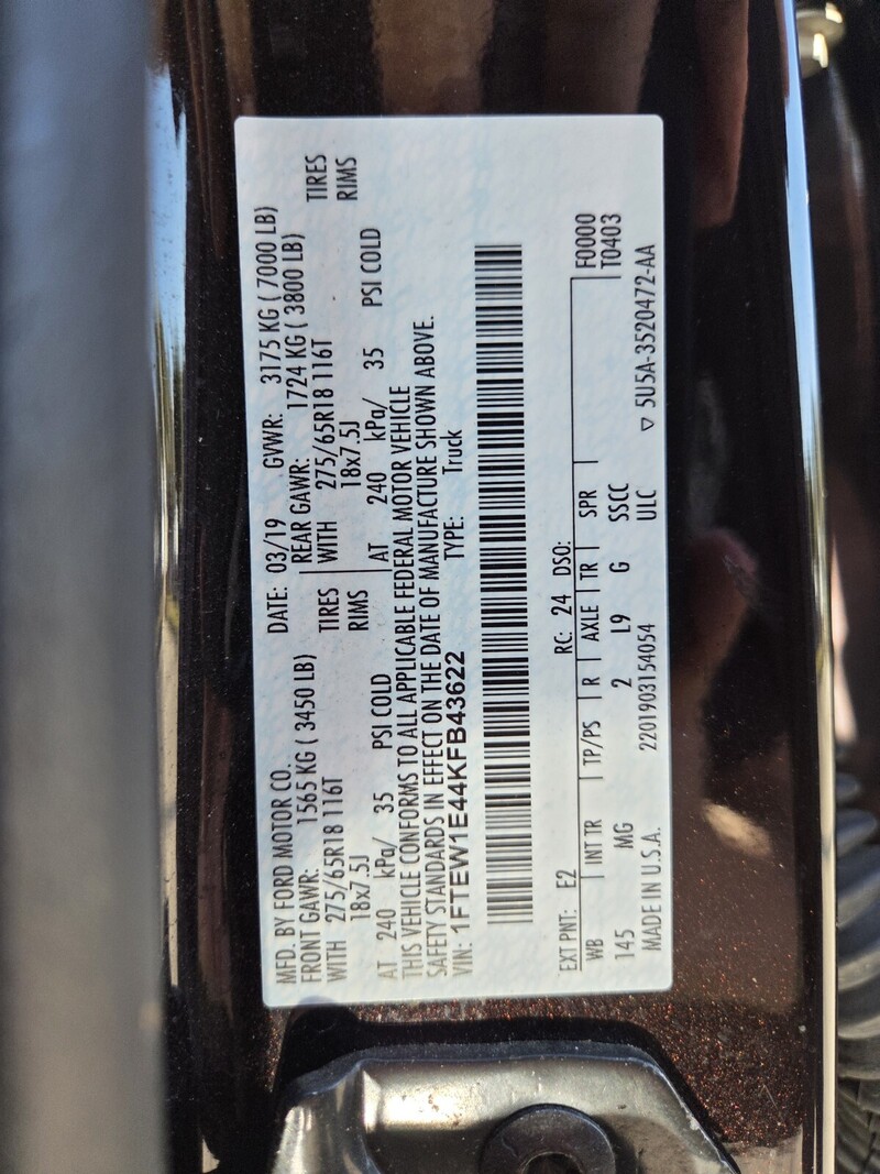 Used 2019 FORD F-150 XLT in FT. PIERCE, FLORIDA