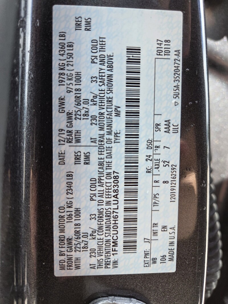 Used 2020 FORD ESCAPE SEL in FT. PIERCE, FLORIDA