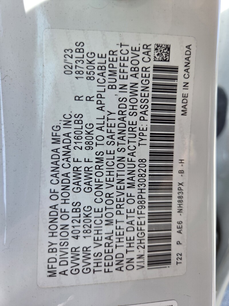 Used 2023 Honda Civic TOURING in FT. PIERCE, FLORIDA