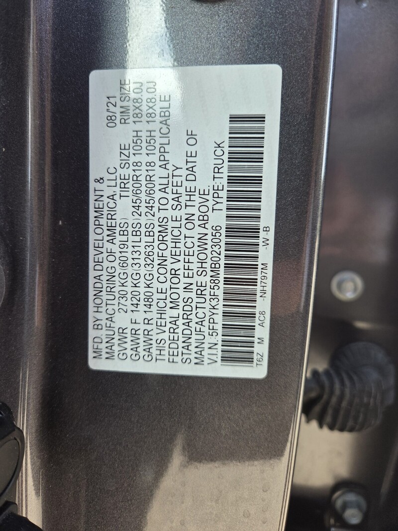 Used 2021 Honda Ridgeline RTL in FT. PIERCE, FLORIDA