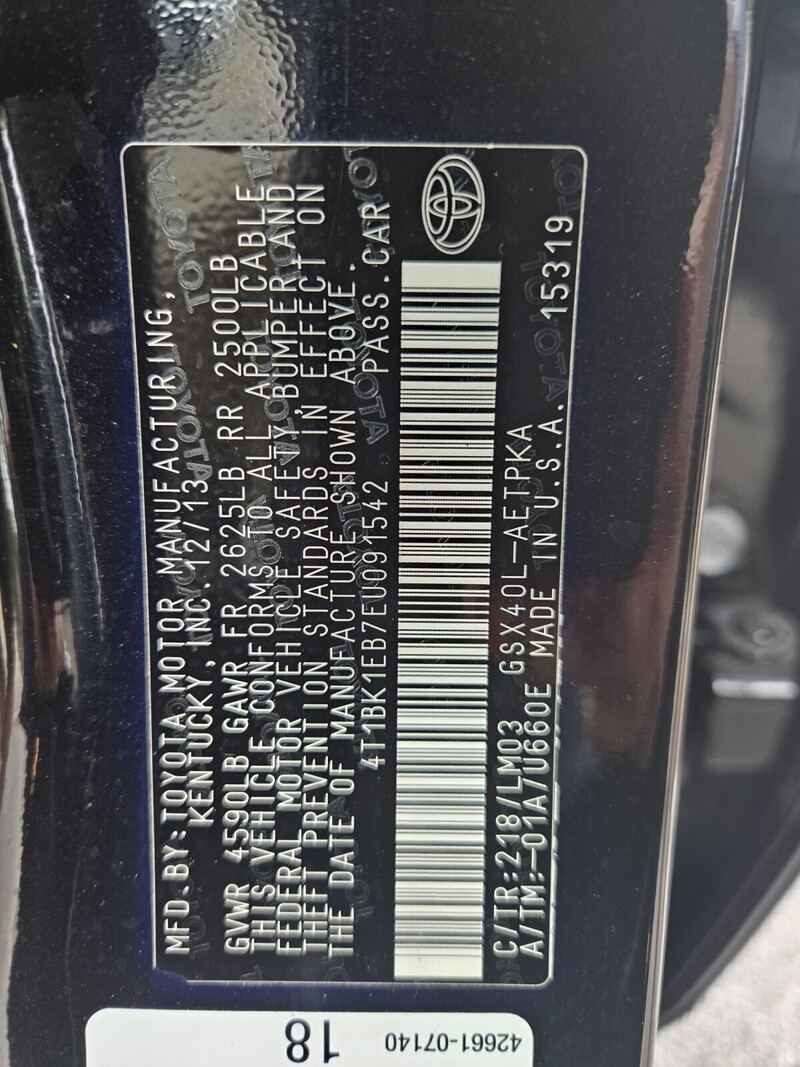 Used 2014 TOYOTA AVALON LIMITED in FT. PIERCE, FLORIDA