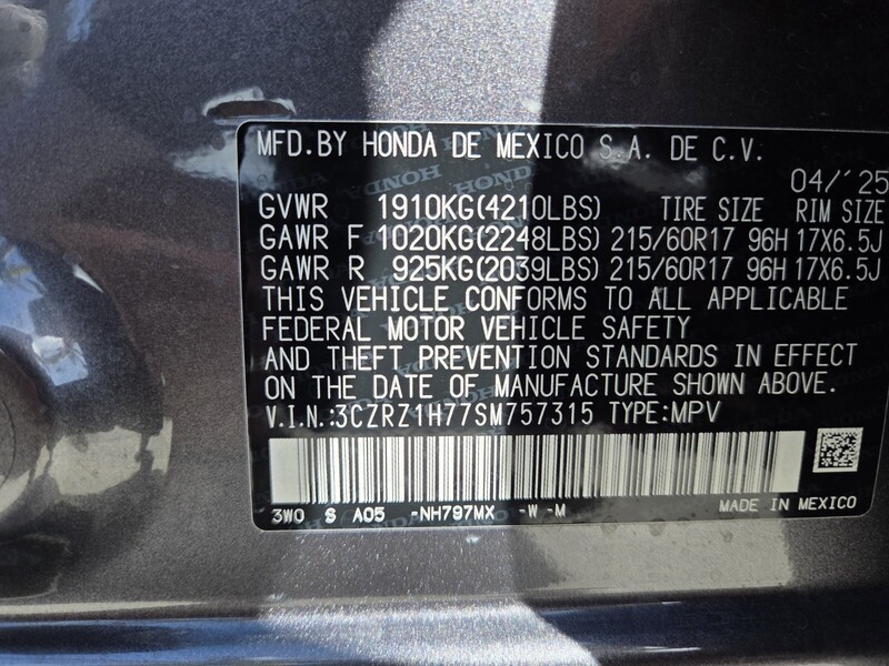 Used 2025 Honda HR-V EX-L in FT. PIERCE, FLORIDA