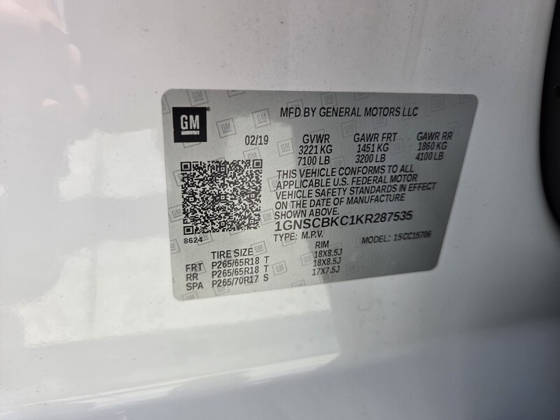 Used 2019 CHEVROLET TAHOE LT in FT. PIERCE, FLORIDA