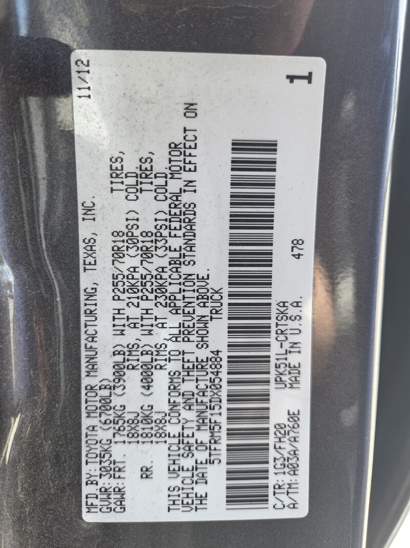 Used 2013 TOYOTA TUNDRA  in FT. PIERCE, FLORIDA