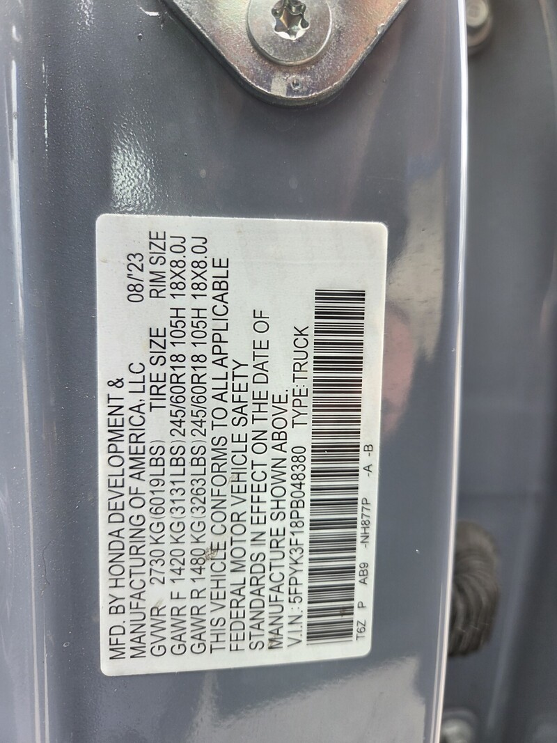 Used 2023 Honda Ridgeline SPORT in FT. PIERCE, FLORIDA