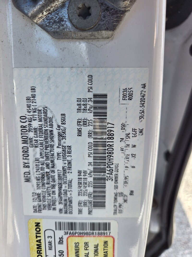 Used 2013 FORD FUSION SE in FT. PIERCE, FLORIDA