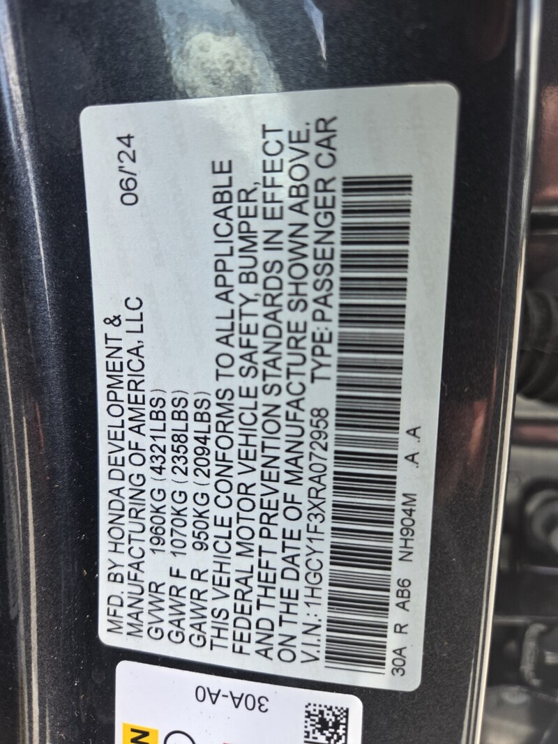 Used 2024 Honda Accord Sedan EX in FT. PIERCE, FLORIDA