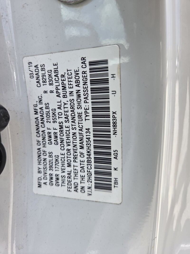 Used 2019 Honda Civic TOURING in FT. PIERCE, FLORIDA