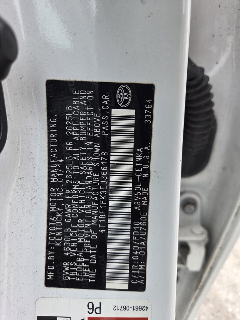 Used 2014 TOYOTA CAMRY LE in FT. PIERCE, FLORIDA