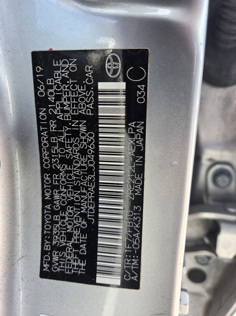 Used 2020 TOYOTA COROLLA LE in FT. PIERCE, FLORIDA