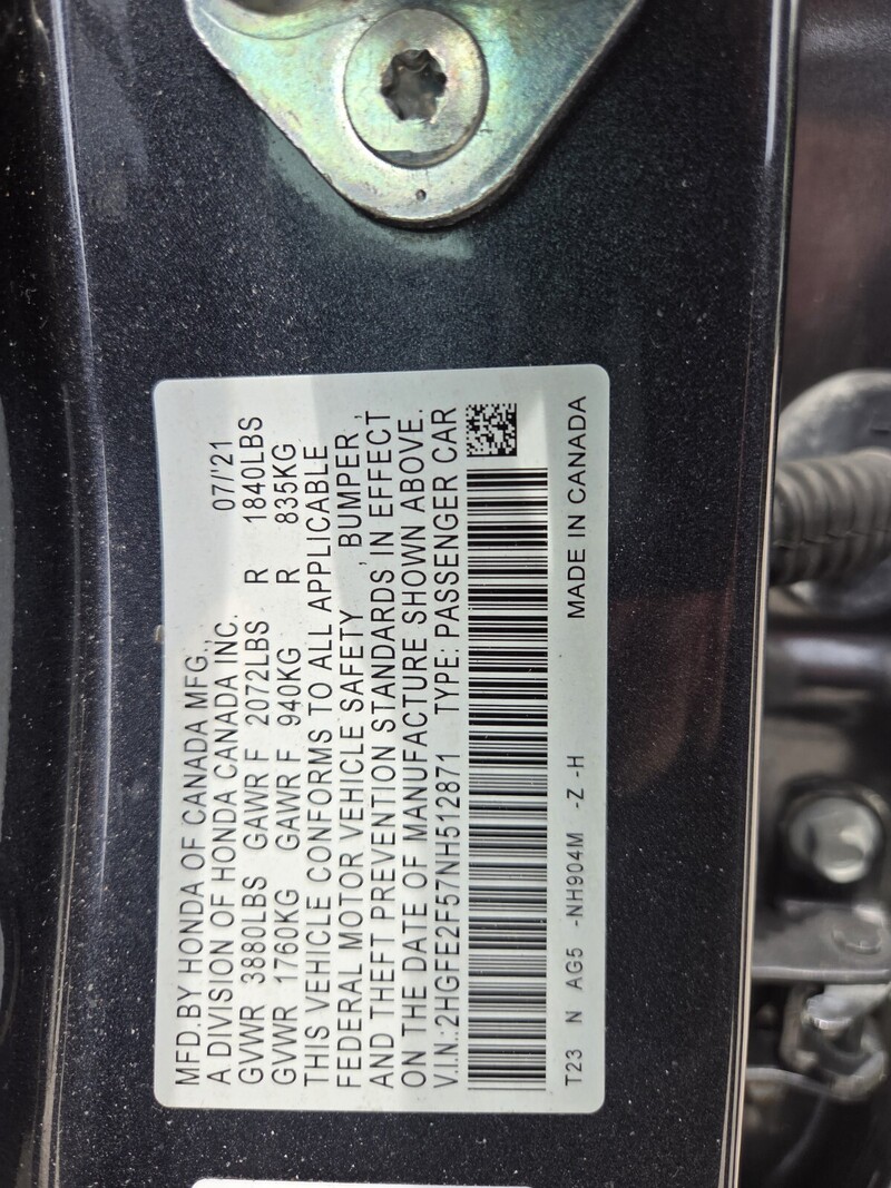 Used 2022 Honda Civic SPORT in FT. PIERCE, FLORIDA