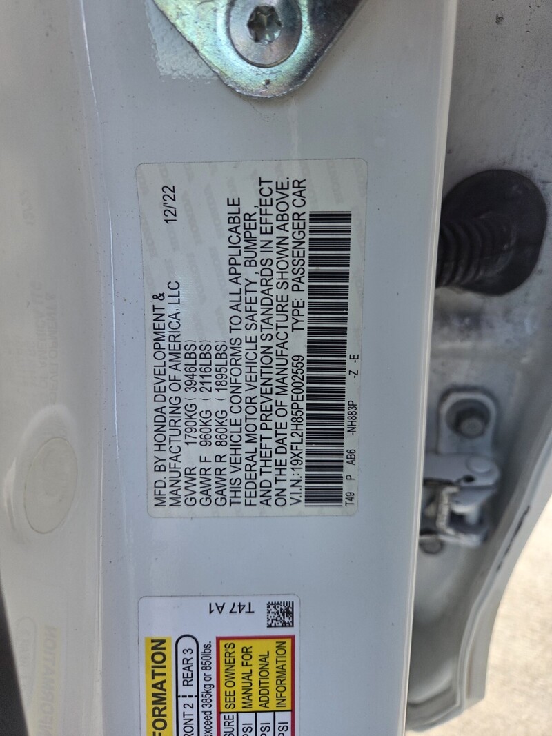Used 2023 Honda Civic Hatchback SPORT in FT. PIERCE, FLORIDA