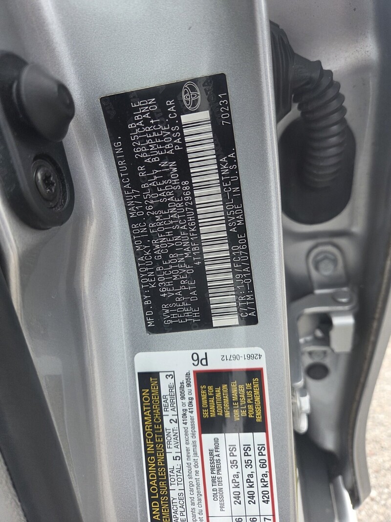 Used 2017 TOYOTA CAMRY LE in FT. PIERCE, FLORIDA