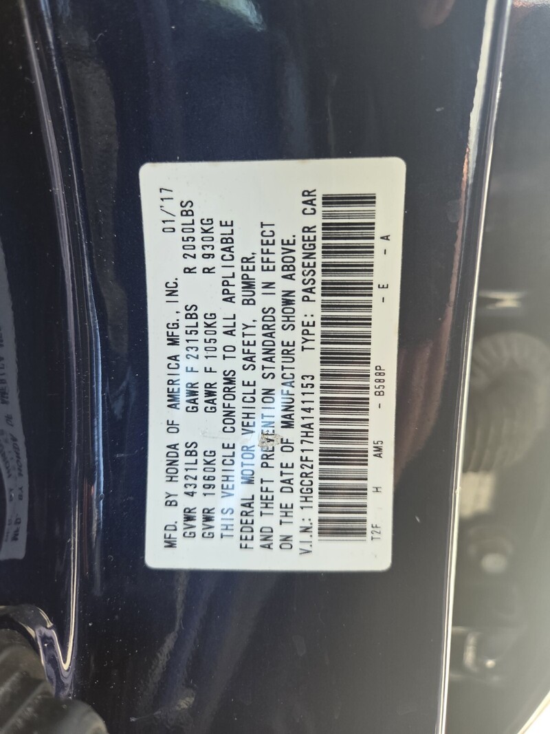 Used 2017 Honda Accord Sedan SPORT SE in FT. PIERCE, FLORIDA