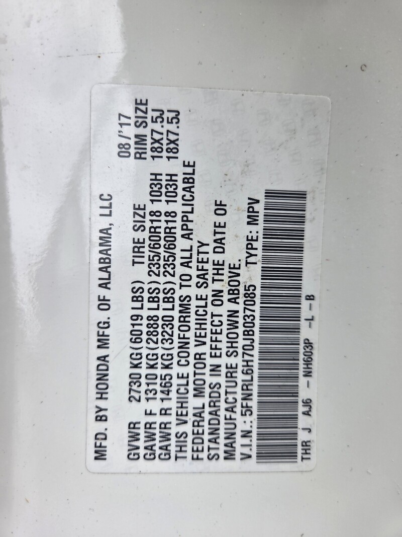 Used 2018 Honda Odyssey EX-L in FT. PIERCE, FLORIDA