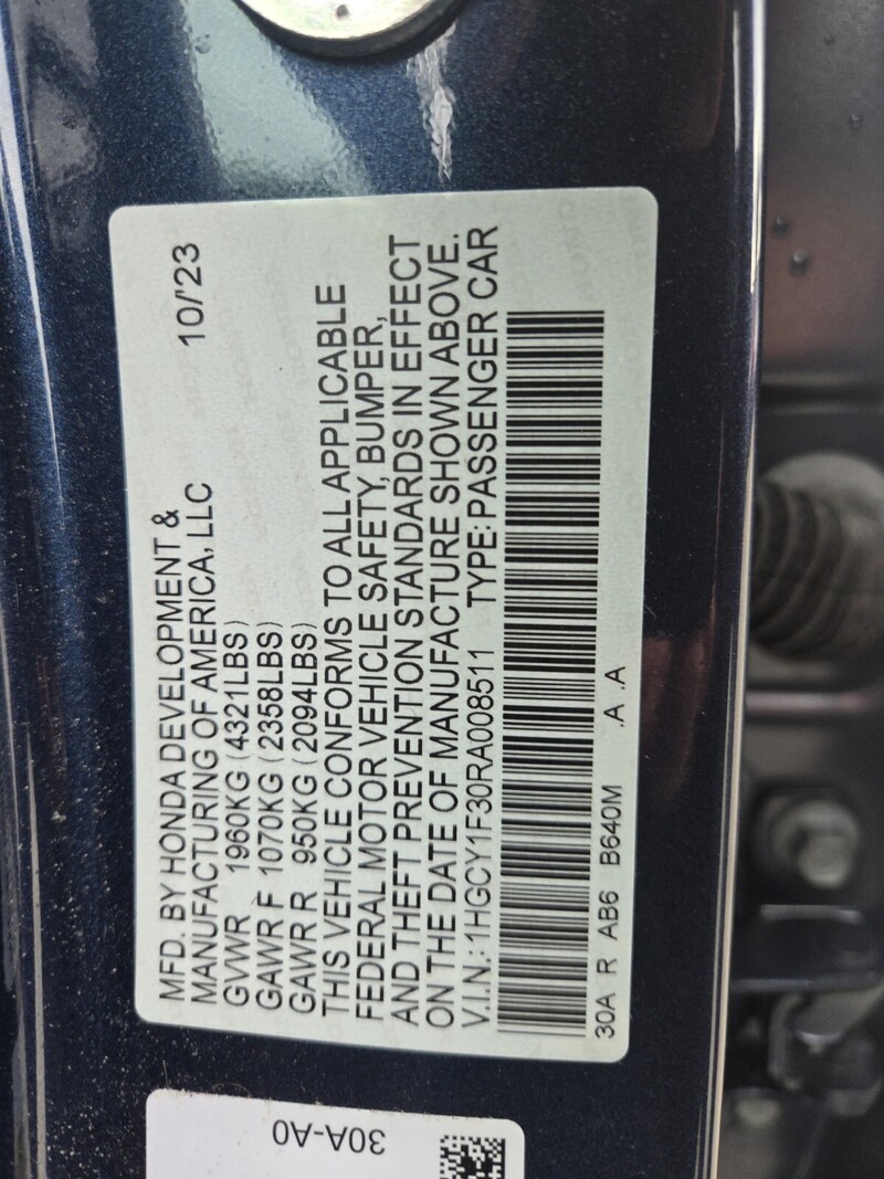 Used 2024 Honda Accord Sedan EX in FT. PIERCE, FLORIDA