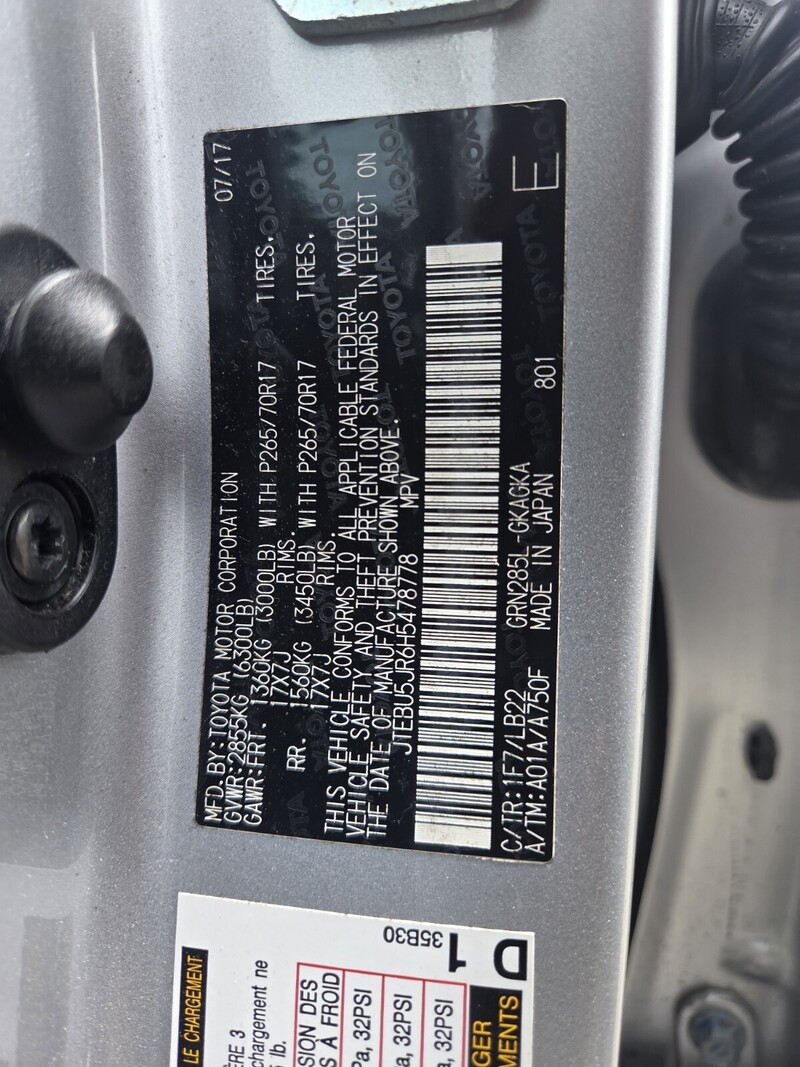 Used 2017 TOYOTA 4RUNNER SR5 PREMIUM in FT. PIERCE, FLORIDA