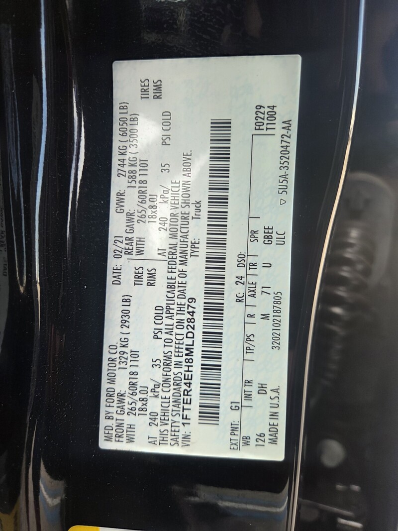 Used 2021 FORD RANGER LARIAT in FT. PIERCE, FLORIDA