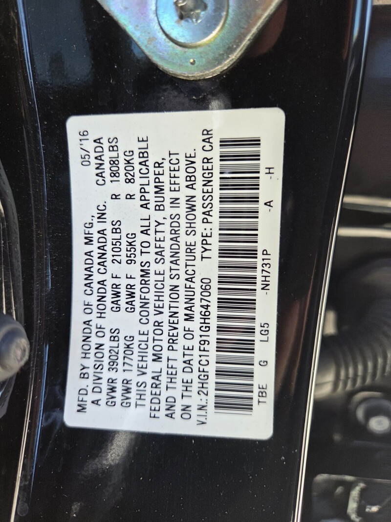 Used 2016 Honda Civic TOURING in FT. PIERCE, FLORIDA
