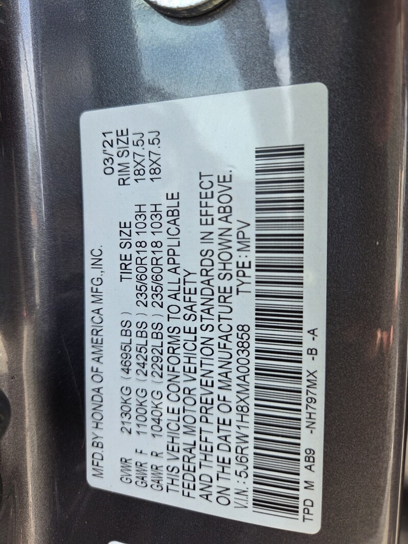 Used 2021 Honda CR-V EX-L in FT. PIERCE, FLORIDA